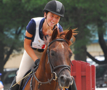 Pony Club member in action.