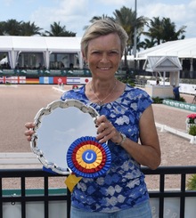 Dr. Clayton with Premier Equestrian award in 2018.