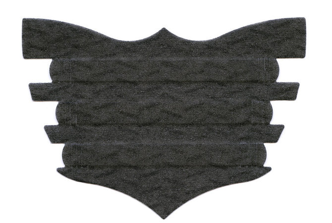 A black FLAIR® Equine Nasal Strip.