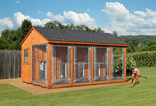 A dog kennel designed, built, and sold by Horizon Structures. A dog kennel designed, built, and sold by Horizon Structures.