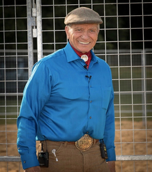 Monty Roberts dressed for a polo event. Monty Roberts dressed for a polo event.