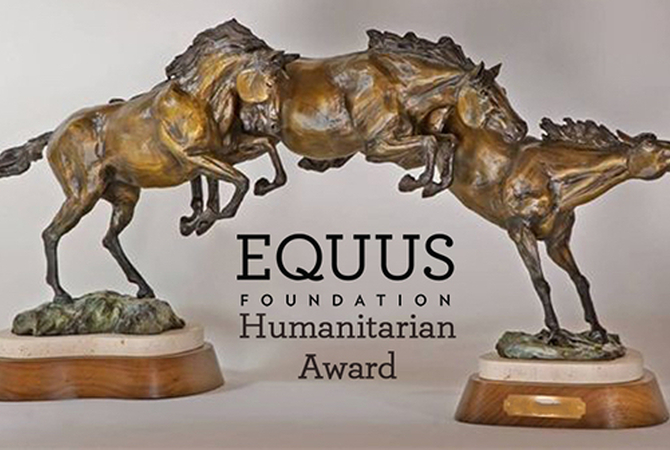 EQUUS Humanitarian Award Trophy