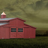 A large red Eberly barn.