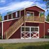 Horizon Structures bardominium with center aisle barn topped by living quarters upstairs..