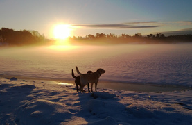 Sunset at the beach - A great time to ride, but beware.