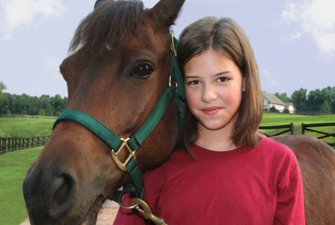 A girl and her horse.
