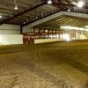 Indoor horse arena.
