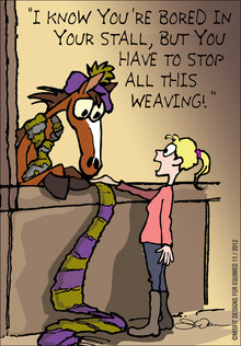 Weaving = Nervousness or excess energy