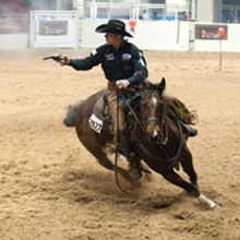 Mounted shooting competition for best horse and rider