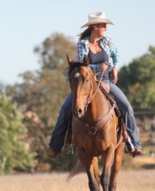 Nikki Egyed on Symphonic Cat - another retired thoroughbred horse