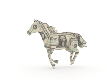 Horse origami out of a $100 bill