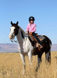 Horse safety includes a helmet