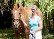 Dr. Beth Glosten with her horse