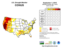 Drought map of the US