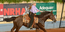 Rider in IEA horse competition