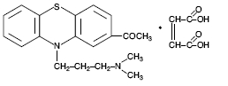 Picture of chemical structure of Acepromazine Maleate, USP.